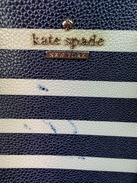 kate spade Black and Cream Striped Dome Satchel - Picture 5 of 10